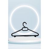 Olgun Home Plastik Elbise Askısı 24 Adet Ekonomik Elbise Askılığı Askılık Etek Askısı Pantolon Askısı - Siyah