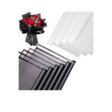 OLİ Art Çiçek Kağıdı Çiçek Beyaz ve Siyah Set 8 Adet Buket Ambalaj Kağıdı