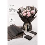 OLİ Art Çiçek Kağıdı Siyah. 4 Adet Buket Kağıdı Çiçek Ambalaj Kağıdı