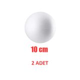 OLİ Art Strafor Top 10 Cm 2 Adet Köpük Boyanabilir Top Kapı Süsü Gezegen Sistemi Köpük Top 10cm 2 Adet