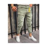 Oliggopol Erkek Paçası Lastikli Boyfriend Kot Pantolon yesil