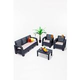 Olimpos 3+1+1+S Balkon&Teras Bahçe Mobilyası/Antrasit
