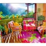 Olinpa Cam Ocak Arkası Koruyucu | Balkon - 60 x 52 cm
