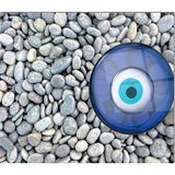 Olinpa Cam Ocak Arkası Koruyucu | Nazar Boncuğu - 50 x 50 cm