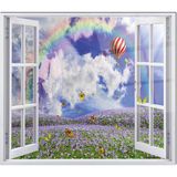 Olinpa Cam Ocak Arkası Koruyucu | Pencere ve Balon - 76 x 50 cm