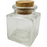Olio Cam Şişe Kavanoz Mantar Tıpalı Kare 50 ml 240 Adet