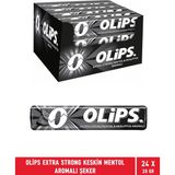 Olips Keskin Mentol Aromalı Şeker 28 gr - 24 Adet Karışık Tatlılar İçin Özel Lezzet