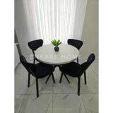 Oliva Masa Papatya Sandalye, Yuvarlak Açılabilir Mdf Masa, Mutfak, Salon Masası - 100X100 - 140