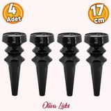 Oliva Siyah 17 Cm Mobilya Kanepe Koltuk Tv Ünitesi Konsol Yükseltme Yükseltici Ayağı Ayakları 4 Adet