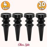 Oliva Siyah 20 cm Mobilya Kanepe Koltuk Tv Ünitesi Konsol Yükseltme Yükseltici Ayağı Ayakları 4 Adet