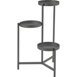 Olivblad Çiçeklik, 3 Katlı, Koyu Gri, 58 cm - Çok Renkli