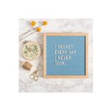 Olive&Mom Design Letter Board-harfli Ahşap Yazı Panosu Mavi-meşe Ağacı (340 Harfli, Ahşap Ayaklı) Özel Kutusunda