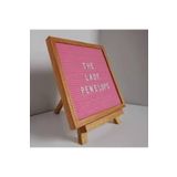 Olive&Mom Design Letter Board-harfli Ahşap Yazı Panosu Pembe-meşe Ağacı (340 Harfli, Ahşap Ayaklı) Özel Kutusunda