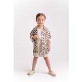 Oliven The Kid Unisex Leopar Müslin Ceket