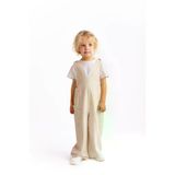 Oliven The Kid Unisex V Yaka Paça Lastikli Keten Salopet Naturel MOD302