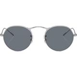 Oliver Peoples 1220S 5036R8 49 Gümüş Oval Çerçeve Unisex Güneş Gözlüğü