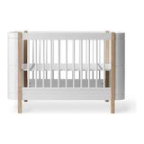 Oliver Wood Mini+ Beşik 74X126 cm (White Oak) - 74 x 126 cm - Beyaz