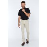 Olivia Butik Digital Jeans Dar Kesim Erkek Likralı Krem Kot Pantolon - 34 / 32