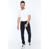 Olivia Butik Digital Jeans Örme Hamur Kumaş Dar Kesim Slim Fit Erkek Lacivertkot Pantolon - 38 / 32