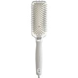 Olivia Garden Expert Care Rectangular Nylon Bristles Gümüş Saç Fırçası Large