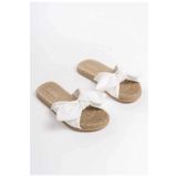 oliviashoes KADIN BEYAZ FİYONK KAYMAZ TABAN HAVUZ DENİZ PLAJ TERLİĞİ CODE 2924