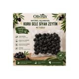 olivish Natürel Az Tuzlu Siyah Zeytin Kuru Sele 500g