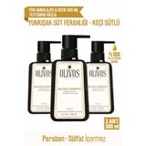 Olivos 3x450 ml Doğal Zeytinyağlı Keçi Sütlü Sıvı El Sabunu