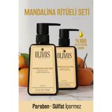 Olivos Ambrosia 2’li Set – %100 Doğal Zeytinyağlı Mandalina Kokulu Duş Jeli ve El Sabunu, 1250 ml