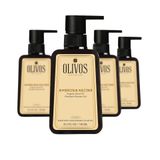 Olivos Doğal Zeytinyağlı Duş Jeli - Canlandırıcı Mandalina Kokusu, Nemlendirici ve Besleyici, Hassas Ciltler İçin İdeal, 750ml | Yoğun Nemlendirme ve Pürüzsüz Cilt (4X750 ML, Mandalina)