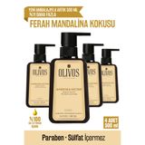 Olivos Doğal Zeytinyağlı Mandalina Sıvı Sabun Mandalinalı Zeytinyağı El Sabunu Nemlendirici 4 ADET 500 Ml