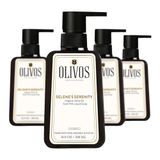 Olivos Doğal Zeytinyağlı Sıvı Sabun - Nemlendirici ve Besleyici, Hassas Ciltler İçin İdeal, 450ml | Derinlemesine Temizlik ve Yoğun Nemlendirme (4X500 ML, Keçi Sütlü)