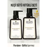Olivos Keçi Sütlü Zeytinyağlı Duş Jeli & Sıvı El Sabunu Seti 2’li 1250 ml | Doğal & Nemlendirici - 2 Adet
