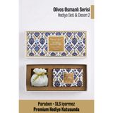 Olivos Osmanlı Serisi Premium Hediye Seti Desen 2 | 2'li Zeytinyağlı Sabun + Granül Sabun | Şık Özel Kutulu