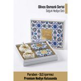 Olivos Osmanlı Serisi Premium Hediye Seti Seljuk | 4’lü Zeytinyağlı Sabun ve Granül Sabun | Şık Özel Kutulu