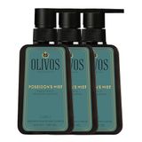 Olivos Poseidon Mist | Bergamot Kokulu Sıvı El Sabunu –%100 Doğal Zeytinyağlı, Yoğun Nemlendirici ve Arındırıcı (500 ml) (3X500 ML, Bergamot)