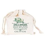 OLİVOS%100 Doğal Avokado Chia Ve Zeytinyağlı Katı Sabun, Avokado Chia El Sabunu Nemlendirici (Keseli) (Chia & Avokado)