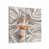 Olla 10009K4 3 Boyut Görsel Kare 4 Parça 65x65 cm Kanvas Tablo