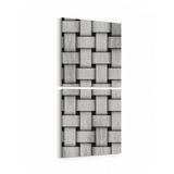 Olla 10025K2D Abstract 3 Boyut Görsel Kare 2 Parça Dikey 30x65 cm Kanvas Tablo