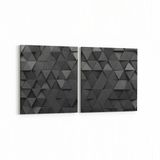 Olla 10030K2Y Abstract 3 Boyut Görsel Kare 2 Parça Yatay 65x30 cm Kanvas Tablo