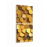 Olla 10031K2D Abstract 3 Boyut Görsel Kare 2 Parça Dikey 30x65 cm Kanvas Tablo