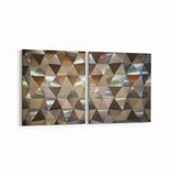 Olla 10035K2Y Abstract 3 Boyut Görsel Kare 2 Parça Yatay 65x30 cm Kanvas Tablo