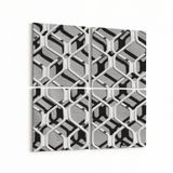 Olla 10038K4 Abstract 3 Boyut Görsel Kare 4lü 65x65 cm Kanvas Tablo