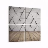 Olla 10040K4 Abstract 3 Boyut Görsel Kare 4lü 65x65 cm Kanvas Tablo