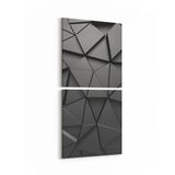 Olla 10041K2D Abstract 3 Boyut Görsel Kare 2 Parça Dikey 30x65 cm Kanvas Tablo