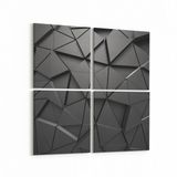 Olla 10041K4 Abstract 3 Boyut Görsel Kare 4 Parça 65x65 cm Kanvas Tablo