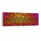 Olla 10048YI Abstract 3 Boyut Görsel Yatay İnce 90x30 cm Kanvas Tablo