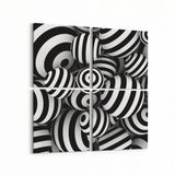 Olla 10059K4 Abstract Görsel Kare 4 Parça 65x65 cm Kanvas Tablo