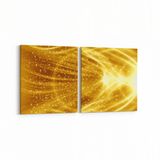 Olla 10070K2Y Abstract Görsel Kare 2 Parça Yatay 65x30 cm Kanvas Tablo