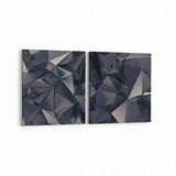 Olla 10073K2Y Abstract Görsel Kare 2 Parça Yatay 65x30 cm Kanvas Tablo