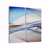 Olla 10076K4 Abstract Görsel Kare 4 Parça 65x65 cm Kanvas Tablo